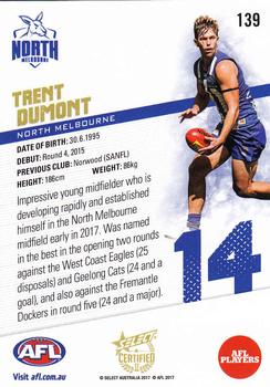 2017 Select Certified #139 Trent Dumont Back